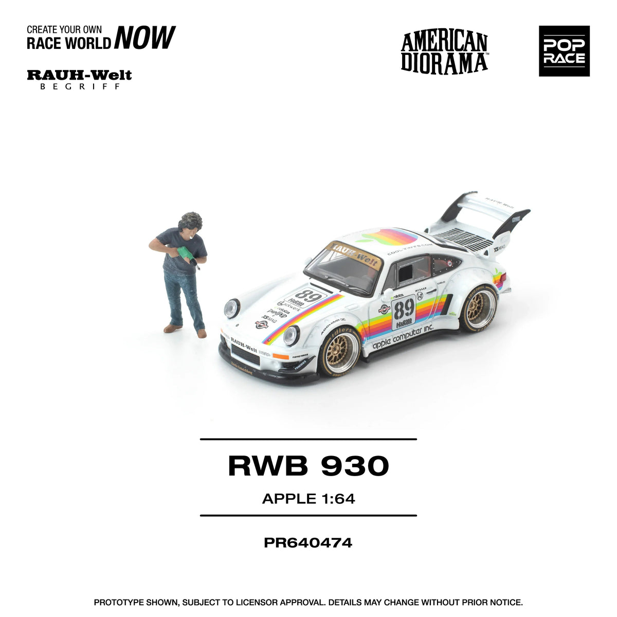 *PRE-ORDER* RWB 930 Apple With Figure, 1:64 Scale — image 1