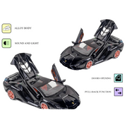 Lamborghini Lightning - Light, Sound with Openable Doors, 1:24 Scale (Black) — image 3