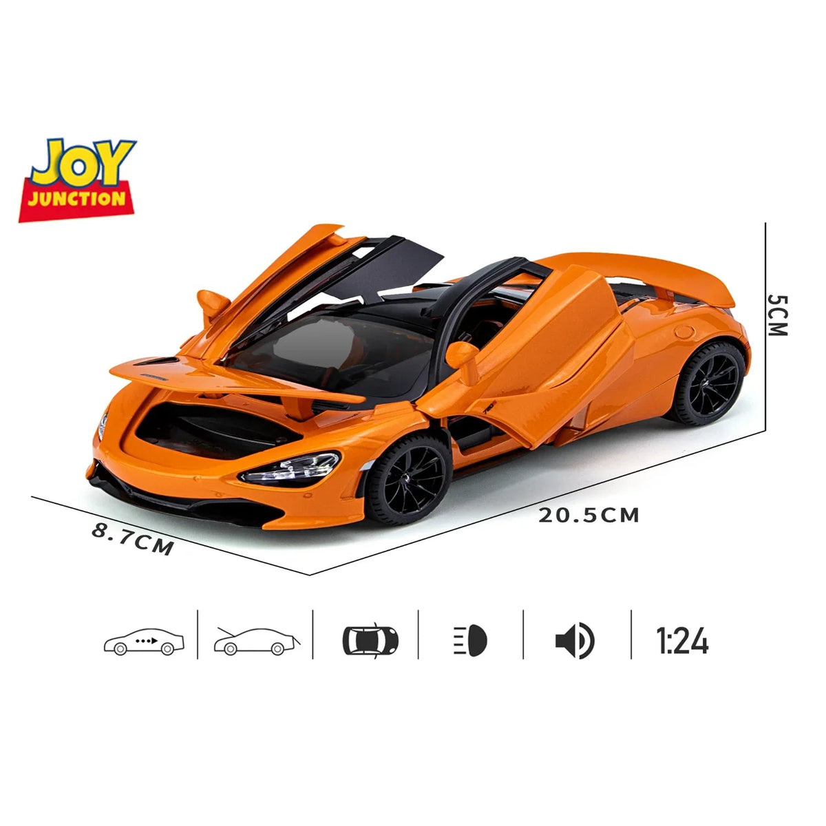 McLaren 720S - Light, Sound with Openable Doors, 1:24 Scale (Orange) — image 3
