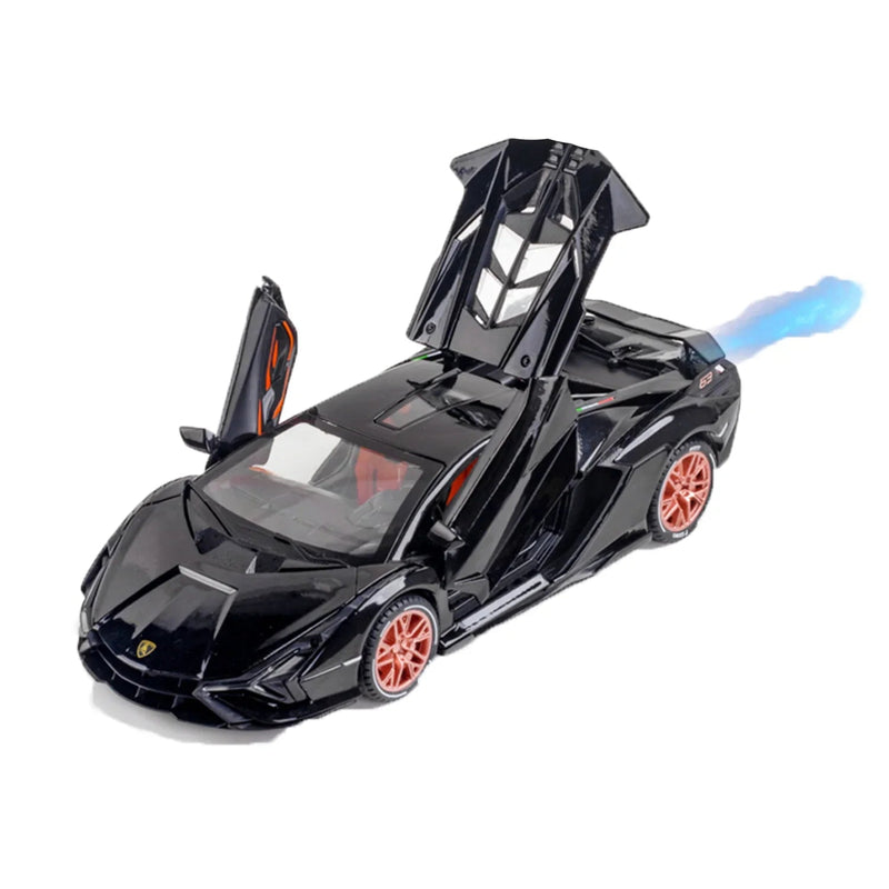 Lamborghini Lightning - Light, Sound with Openable Doors, 1:24 Scale (Black) — image 2