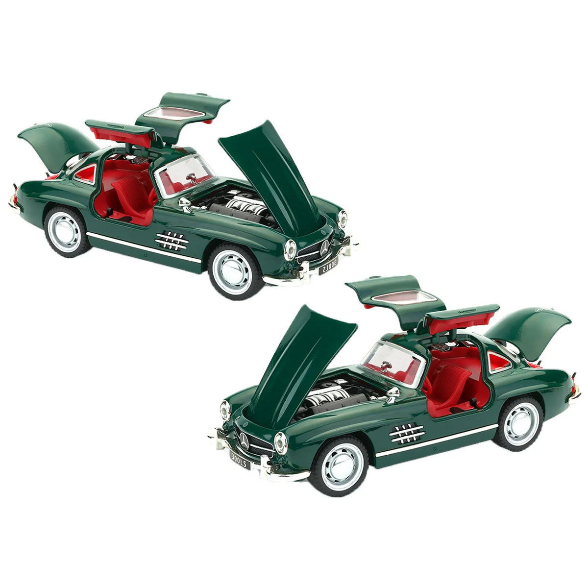 Mercedez Benz 300SL - Light, Sound with Openable Doors, 1:32 Scale (Green) — image 3
