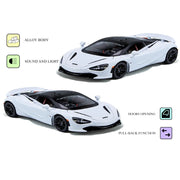 McLaren 720S - Light, Sound with Openable Doors, 1:24 Scale (White) — image 3