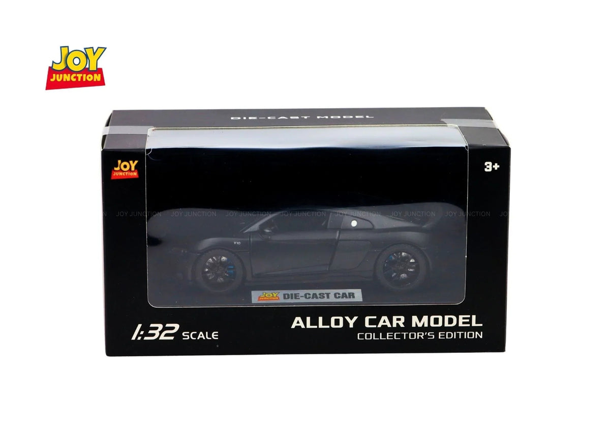 Audi R8 Pullback Toy Car - Light, Sound with Openable Doors, 1:32 Scale (Black) — image 4