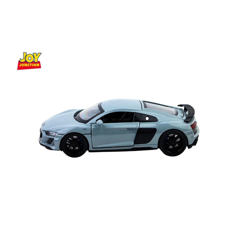 Audi R8 Pullback Toy Car - Light, Sound with Openable Doors, 1:32 Scale (Blue) — image 2