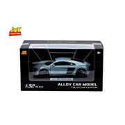 Audi R8 Pullback Toy Car - Light, Sound with Openable Doors, 1:32 Scale (Blue) — image 5