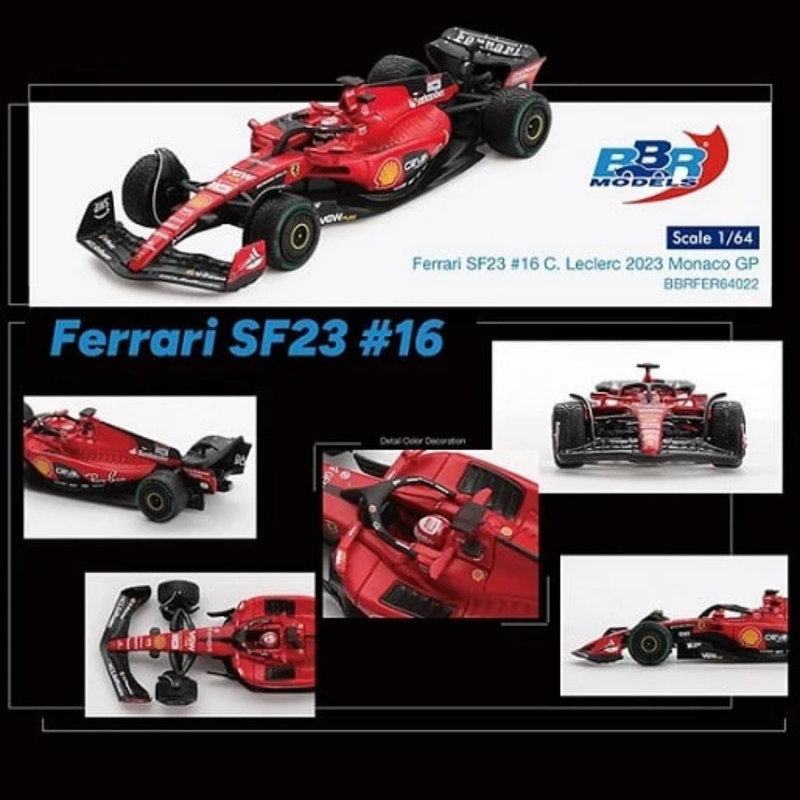 Ferrari SF23 Formula 1 Monaco Grand Prix 2023 #16 (C. Leclerc), 1:64 Scale — image 1