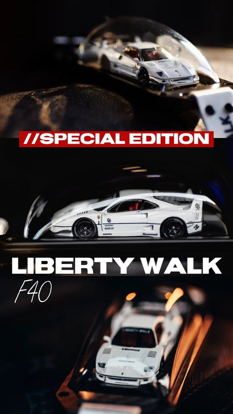 *HEC 2026* Ferrari F40 Liberty Walk D/STANS (White) Chance of Chase Car, 1:64 Scale — image 1