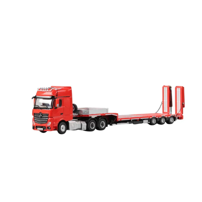 Mercedes-Benz - Flatbed Hauler Trailer, 1:64 Scale (Red) — image 1