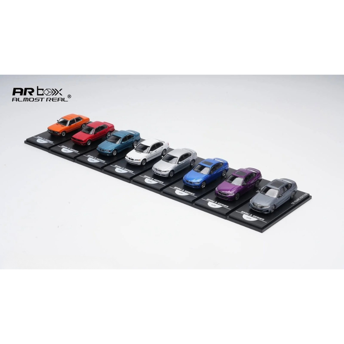 50 Years of the BMW 3 Series 1:64 Miniature Collection (8 Cars Set), 1:64 Scale — image 2