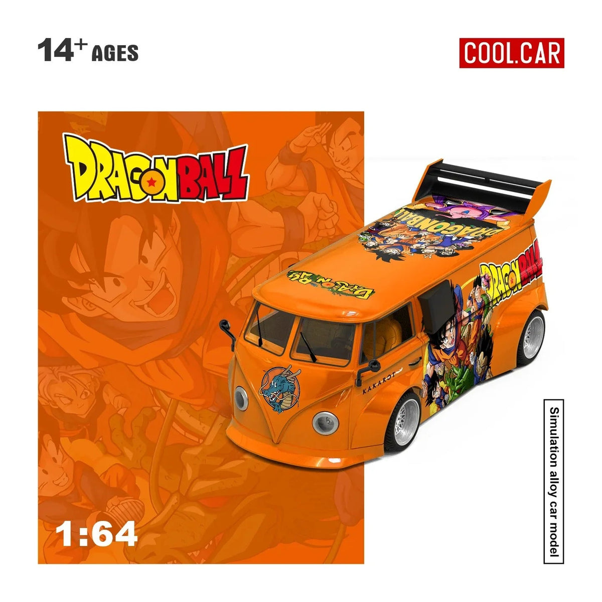 *PRE-ORDER* Volkswagen T1 Dragon Ball Painted, 1:64 Scale (Orange) — image 3