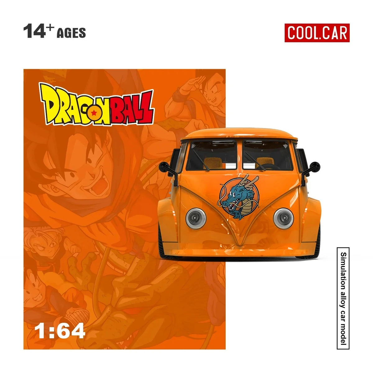 *PRE-ORDER* Volkswagen T1 Dragon Ball Painted, 1:64 Scale (Orange) — image 6