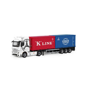 CC - Mercedes Benz Actros Cargo Container Truck,1:64 Scale (White) — image 2