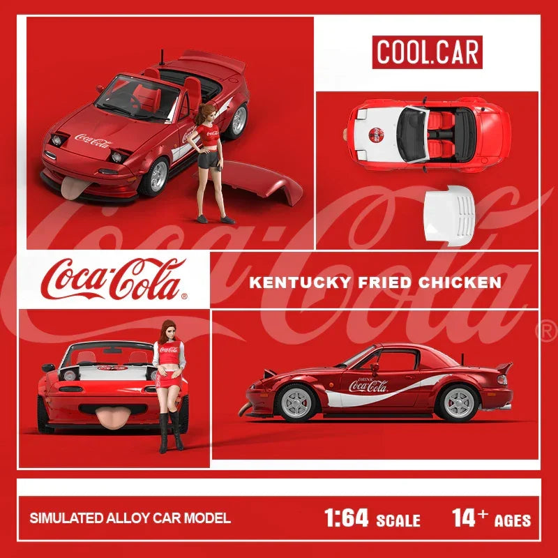Cool Car-Mazda MX5-Red and White Coca-Cola(Limited Figure Edition 500), 1:64 Scale — image 1