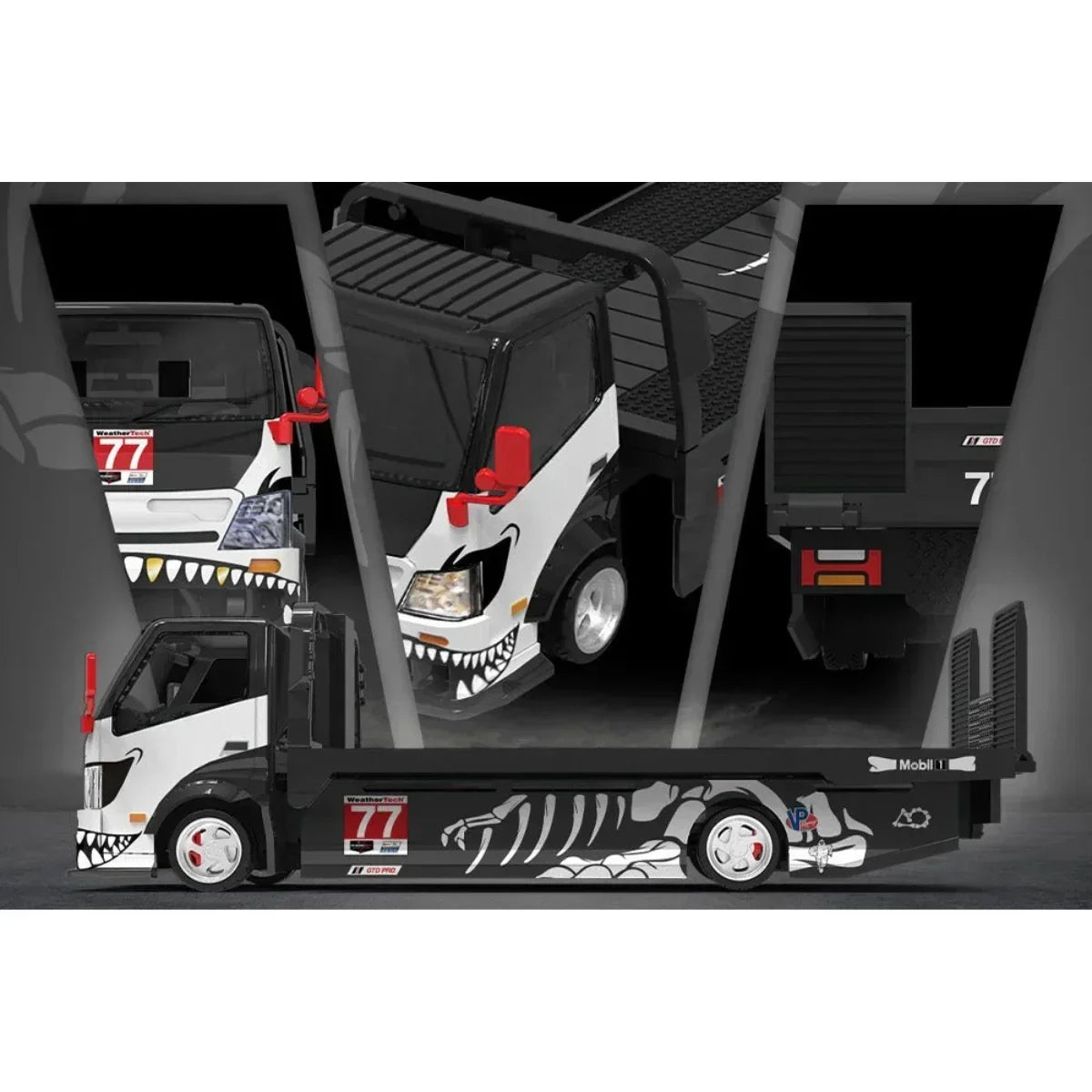 CC-H300 Flatbed Transport Trailer – Dinoco No. 77, 1:64 Scale — image 1