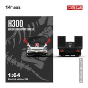 CC-H300 Flatbed Transport Trailer – Dinoco No. 77, 1:64 Scale — image 5