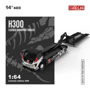 CC-H300 Flatbed Transport Trailer – Dinoco No. 77, 1:64 Scale — image 2