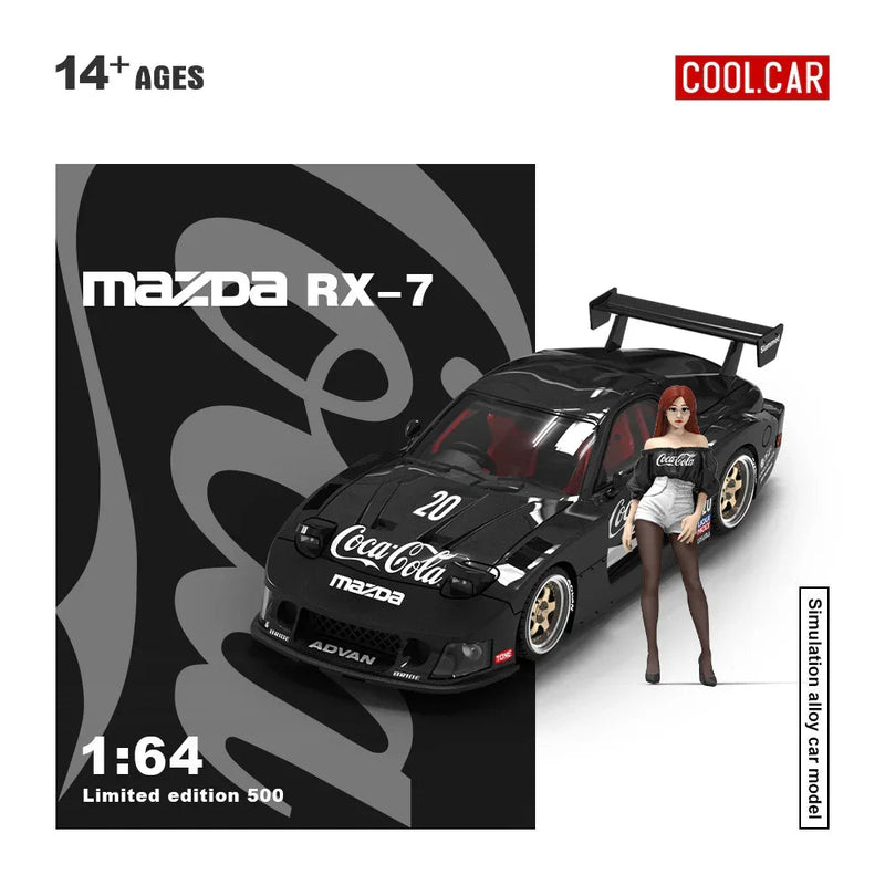 Cool Car - Mazda RX-7 Black Coca-Cola(Figure Edition 500), 1:64 Scale — image 1