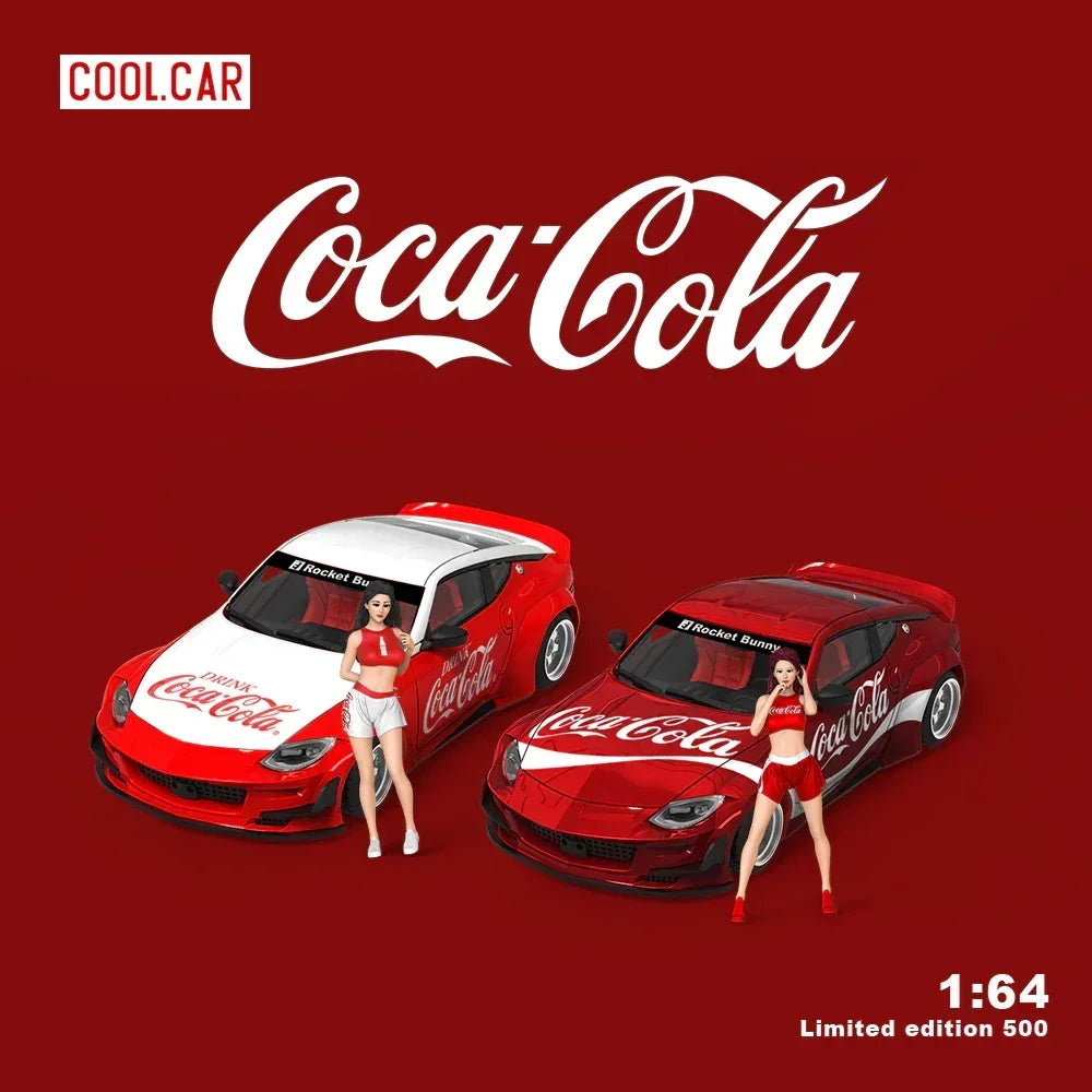 Cool Car-Nissan 400Z-Red and White Coca-Cola(Limited Figure Edition 500), 1:64 Scale — image 1