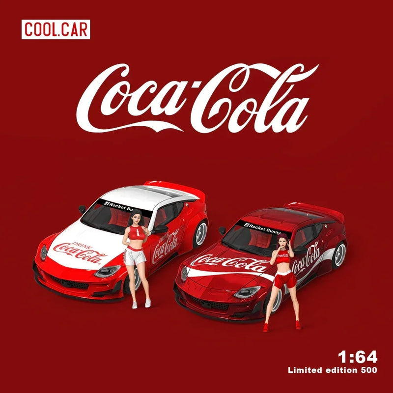 Cool Car-Nissan 400Z-Red and White Coca-Cola(Limited Figure Edition 500), 1:64 Scale — image 1