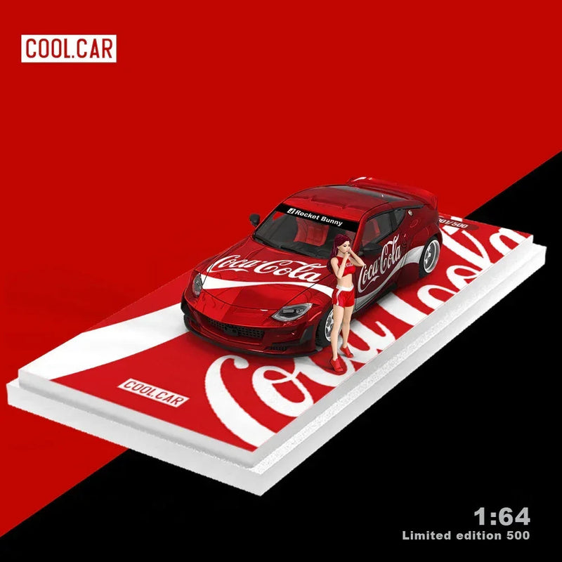 Cool Car-Nissan 400Z-Metallic Red Coca-Cola(Limited Figure Edition 500), 1:64 Scale — image 1