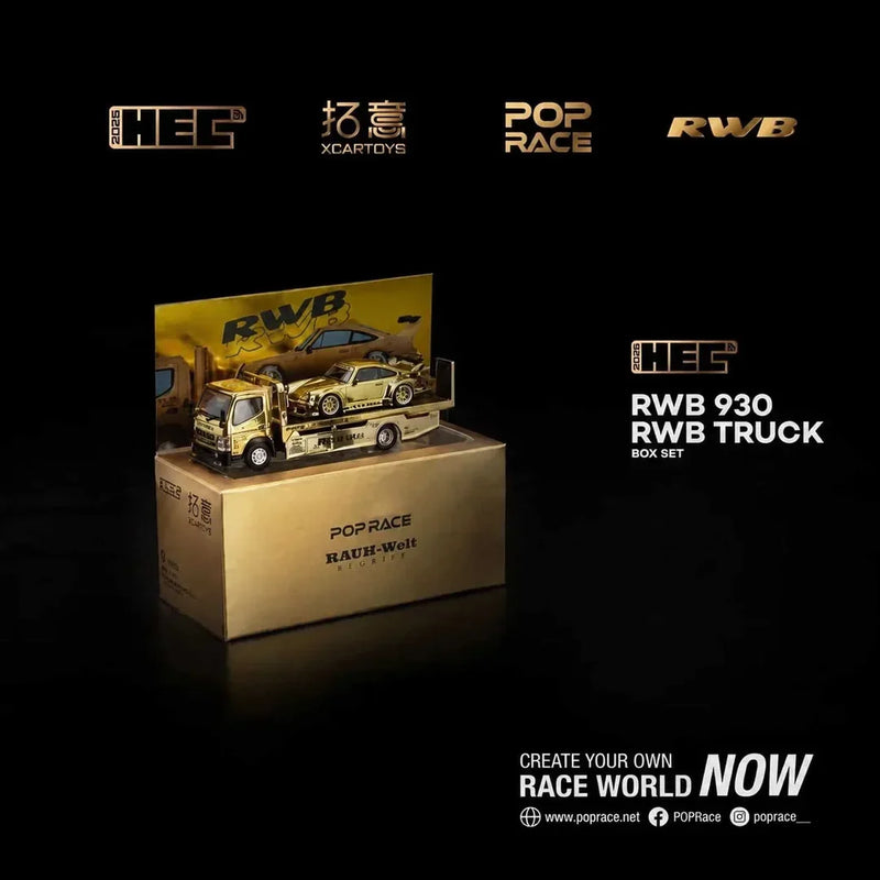 *HEC 2026* Porsche diecast RWB 930 Pandem Fuso-300, 1:64 Scale (Gold) — image 2
