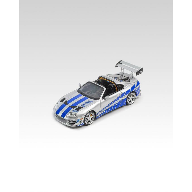 *PRE-ORDER* Toyota Supra Targa Roadster(Including Removable Roof), 4th-Generation A80 With Bomex, 1:64 Scale (Silver) — image 2