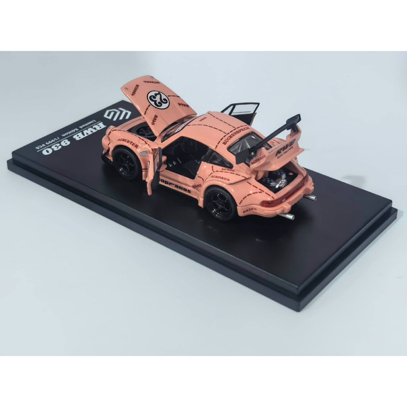 *PRE-ORDER* Porsche diecast RWB930 GT Wing Pink Pig (Open-Engin & Rear Hoods+Doors, Visible Engine), 1:64 Scale — image 2