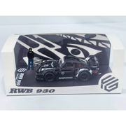 *PRE-ORDER* Porsche diecast RWB930 GT Wing Baphomet Black (Open-Engin & Rear Hoods+Doors, Visible Engine), 1:64 Scale — image 4
