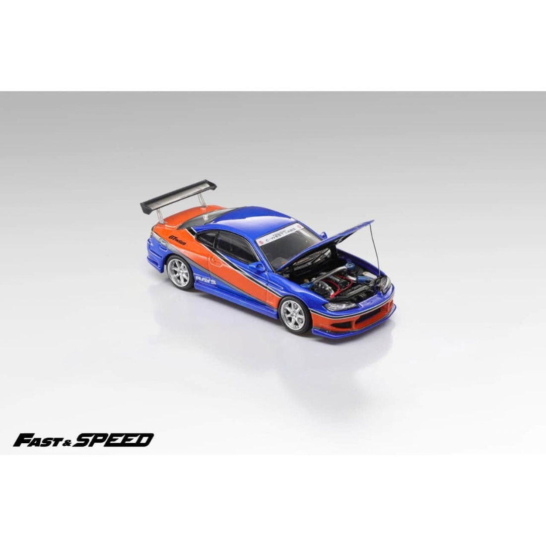*Pre-Orders* Silvia S15 "Mona Lisa" FNF Orange-Blue Livery, 1:64 Scale — image 6