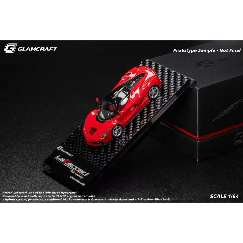 *Pre-Orders* LaFerrari (F150) Fully Open Diecast Model Rosso Corsa Coupe (Limted To 999pcs), 1:64 Scale — image 1