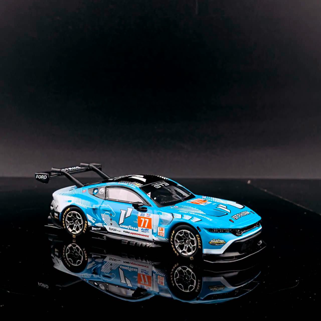 *Pre-Orders* Mustang GT3 Blue #77 Livery (Limited to 1000pcs), 1:64 Scale — image 3