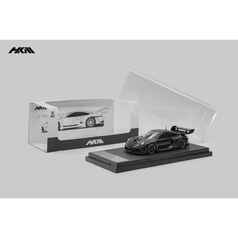 *Pre-Orders* Porsche 911 (992) GT3 R Rennsport with Brumos Wing Gloss Black (Limited to 999pcs), 1:64 Scale — image 1