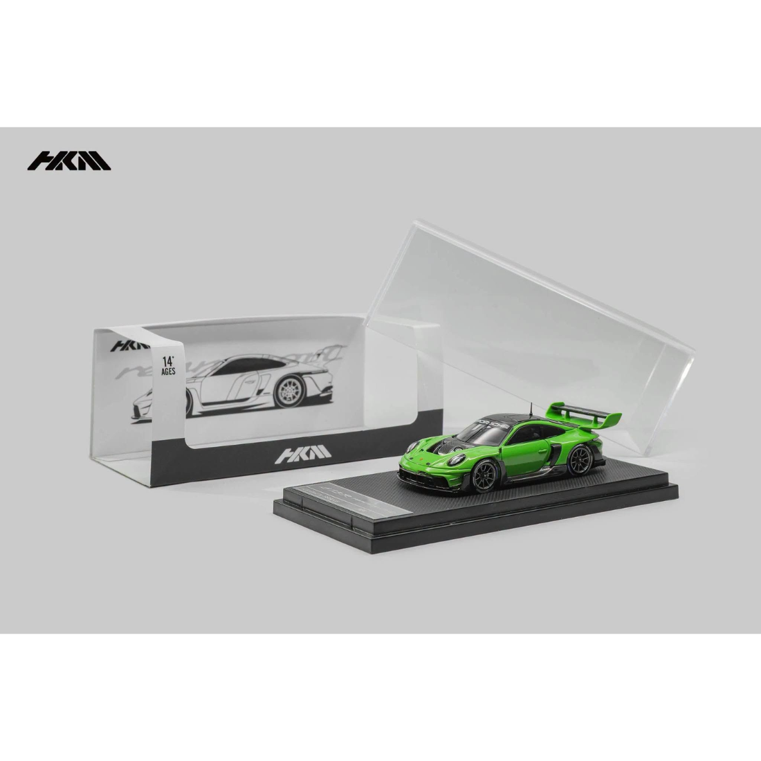 *Pre-Orders* Porsche 911 (992) GT3 R Rennsport with Brumos Wing Viper Green (Limited to 999pcs), 1:64 Scale — image 1