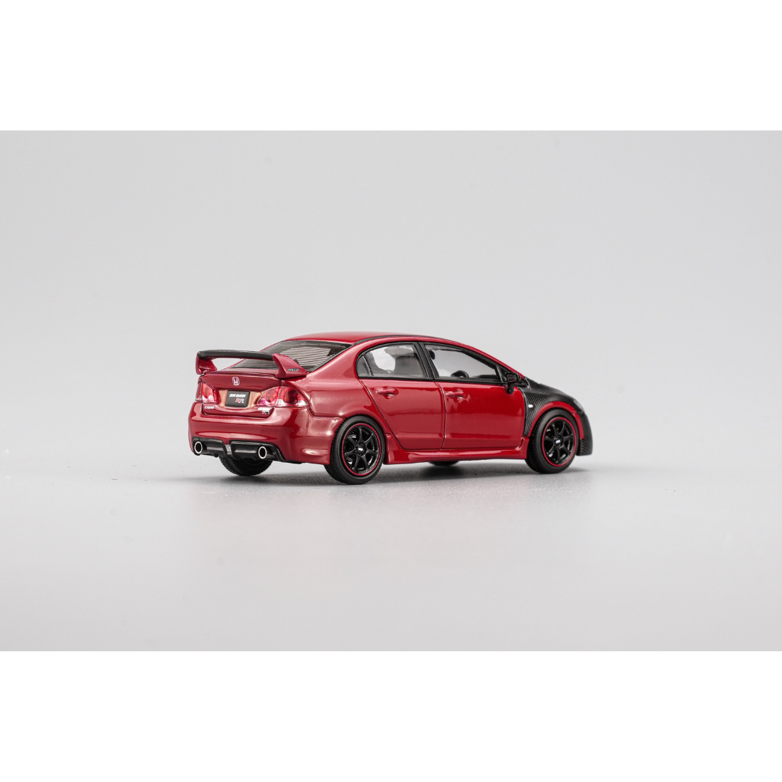 *HKTCS 2026* Honda Mugen Civic Type-RR Experimental Spec 2008 Red with Black Carbon Front (Limited to 2999pcs), 1:64 Scale — image 4