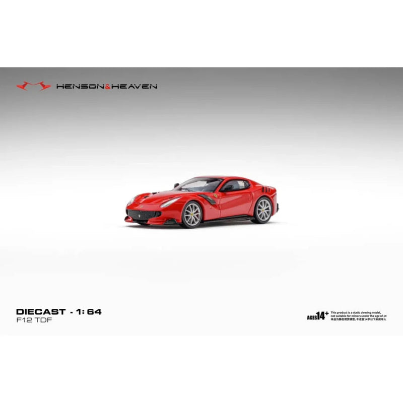 *PRE-ORDER* Ferrari F12 TDF Rosso Scuderia with Silver Rims, 1:64 Scale — image 1