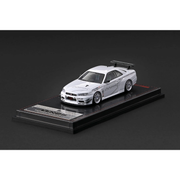 *PRE-ORDER* Nissan Skyline GT-R Mine's (R34) (Chance of Chase Car), 1:64 Scale (White) — image 1