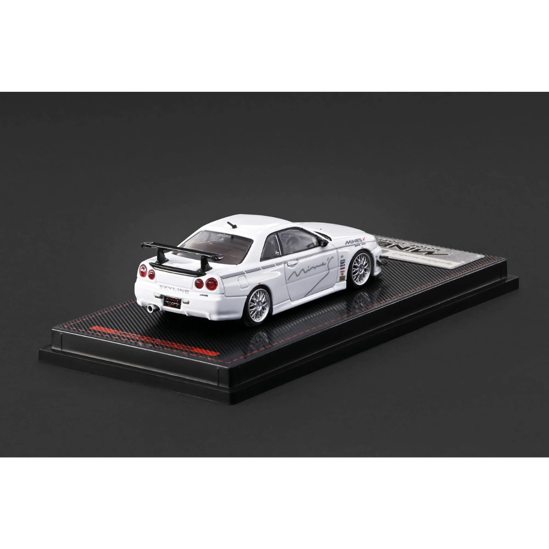 *PRE-ORDER* Nissan Skyline GT-R Mine's (R34) (Chance of Chase Car), 1:64 Scale (White) — image 2
