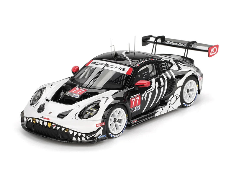 Porsche diecast911 GT3 R #77 AO Racing 2025 IMSA Petit Le Mans (Blister Package) Skeleton Rexy — image 2