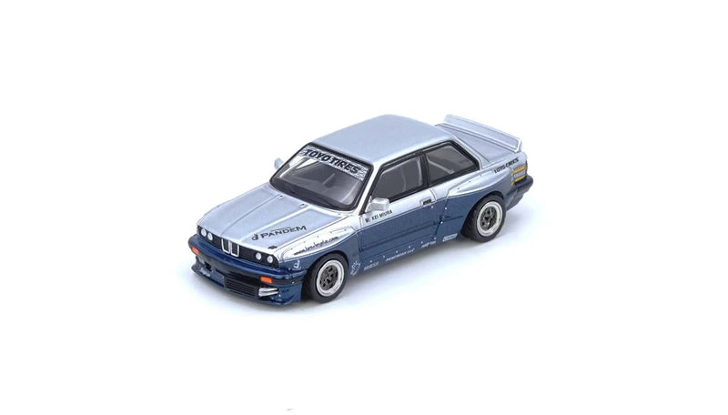 Pandem E30 M3, 1:64 Scale (Silver/Blue) — image 1