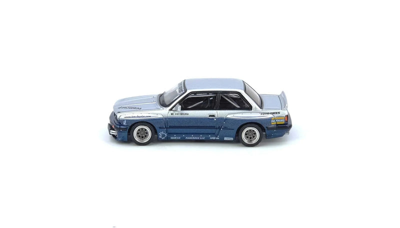 Pandem E30 M3, 1:64 Scale (Silver/Blue) — image 2