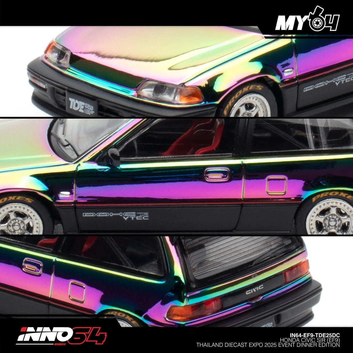 Honda Civic Type-R (EK9) Thailand Diecast Expo 2025 Event Edition, 1:64 Scale (White) — image 6