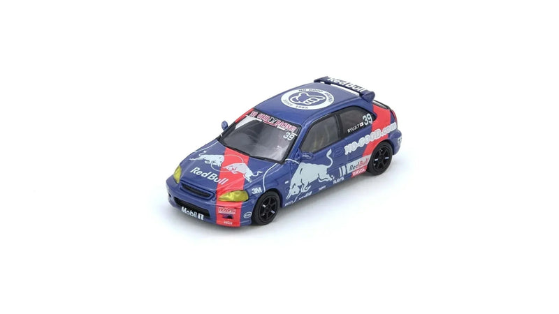 Honda Civic Type-R (Ek9) "No Good Racing" Red Bull Livery, 1:64 Scale — image 1