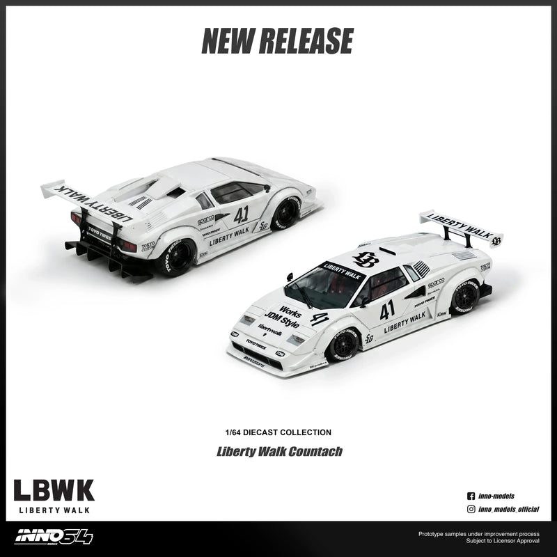 *PRE-ORDER* Liberty Walk Countach with Chance of Chase Car, 1:64 Scale — image 1