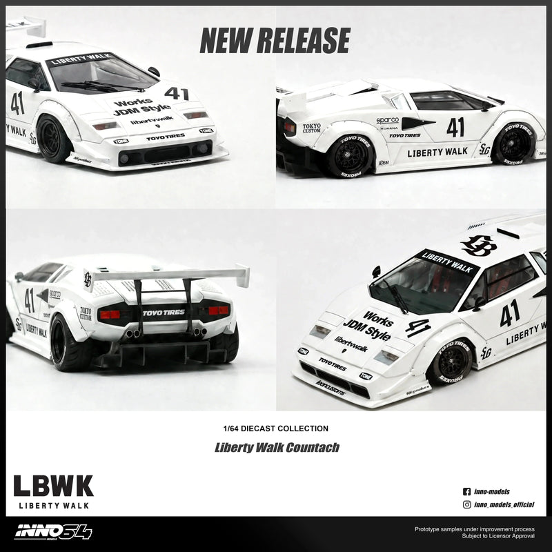 *PRE-ORDER* Liberty Walk Countach with Chance of Chase Car, 1:64 Scale — image 2