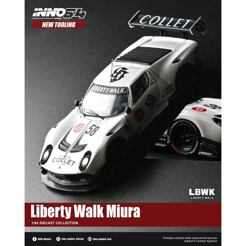*PRE-ORDER* LB-Silhouette Works Miura GT with Chance of Chase Car, 1:64 Scale — image 1
