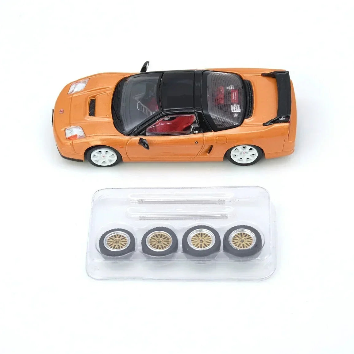 Honda NSX-R (NA2) Imola W/ Extra Wheels, 1:64 Scale (Orange Pearl) — image 4