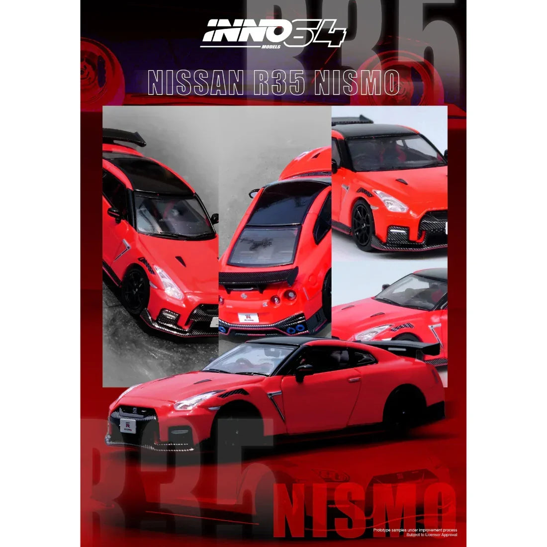 Nissan GT-R (R35) Nismo, 1:64 Scale (Red) — image 1