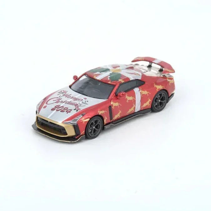 Nissan GT-R50 "X'Mas 2024" Special Edition(Red), Chance of Chase Car(Gold Chrome), 1:64 Scale — image 2