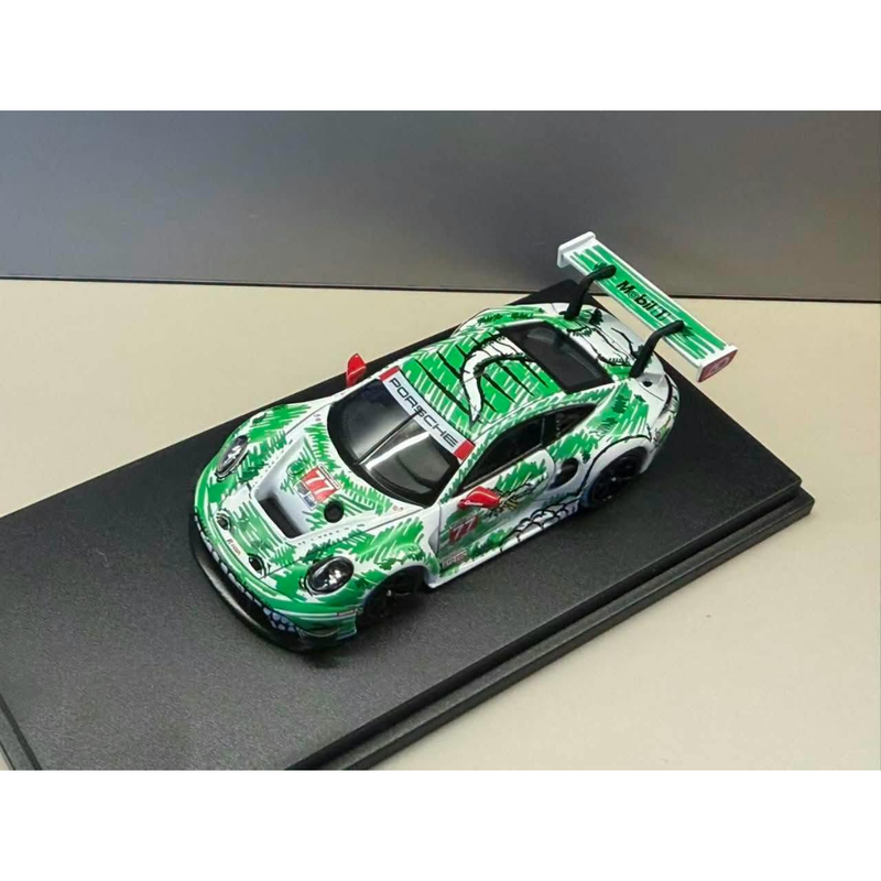 *Pre-Orders* Porsche 911 GT3 R (Green #77 Livery), 1:64 Scale — image 1
