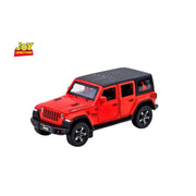 Jeep Rubigon Pullback Toy Car - Light, Sound with Openable Doors, 1:32 Scale (Red) — image 1